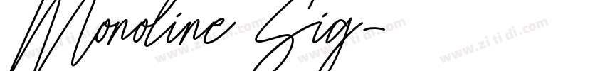Monoline Sig字体转换